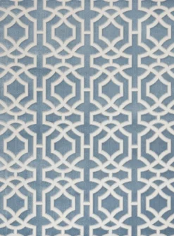 Inspire Me! Nourison Joli Area Rug – Blue/White (3 Sizes) PILLOWS, RUGS, & THROWS Discount