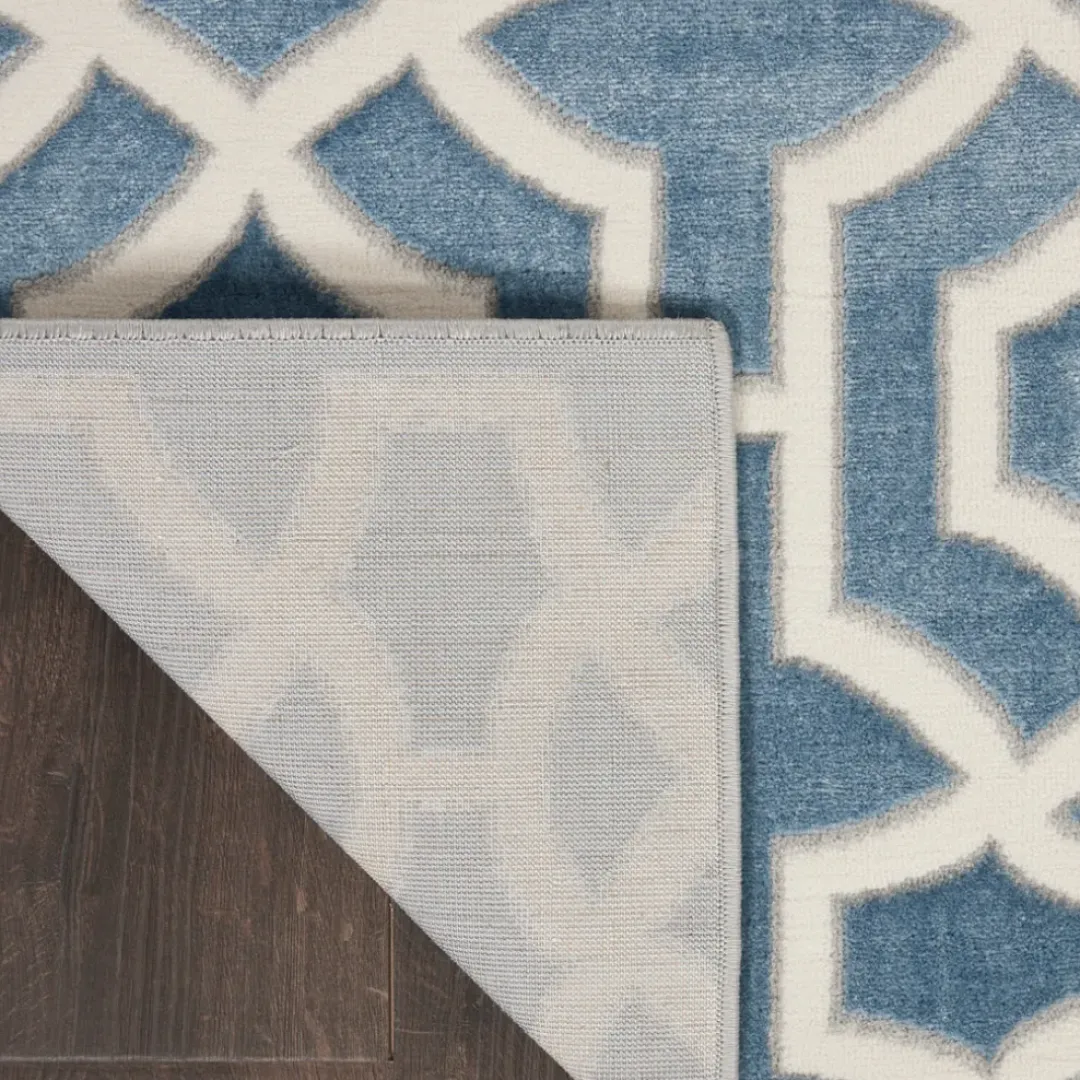 Inspire Me! Nourison Joli Area Rug – Blue/White (3 Sizes) PILLOWS, RUGS, & THROWS Discount