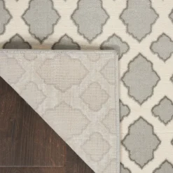 Inspire Me! Nourison Joli Area Rug – Grey/Ivory (2 Sizes) PILLOWS, RUGS, & THROWS Discount