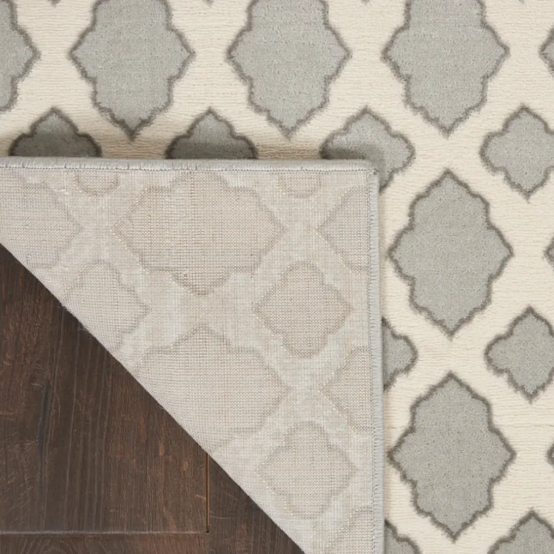 Inspire Me! Nourison Joli Area Rug – Grey/Ivory (2 Sizes) PILLOWS, RUGS, & THROWS Discount
