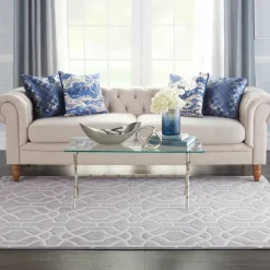 Inspire Me! Nourison Joli Area Rug – Grey/White (3 Sizes) PILLOWS, RUGS, & THROWS Hot