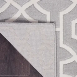 Inspire Me! Nourison Joli Area Rug – Grey/White (3 Sizes) PILLOWS, RUGS, & THROWS Hot